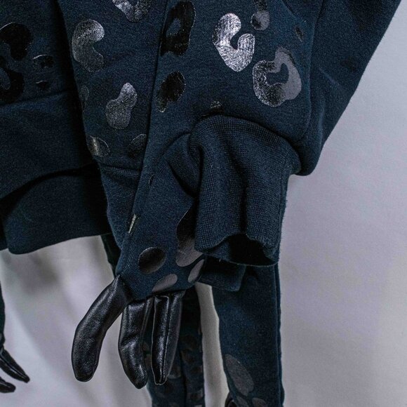 Jeremy Scott Adidas Leopard Full Zip Hoodie Sweatshirt Paws Tail Medium Designer - Picture 9 of 16